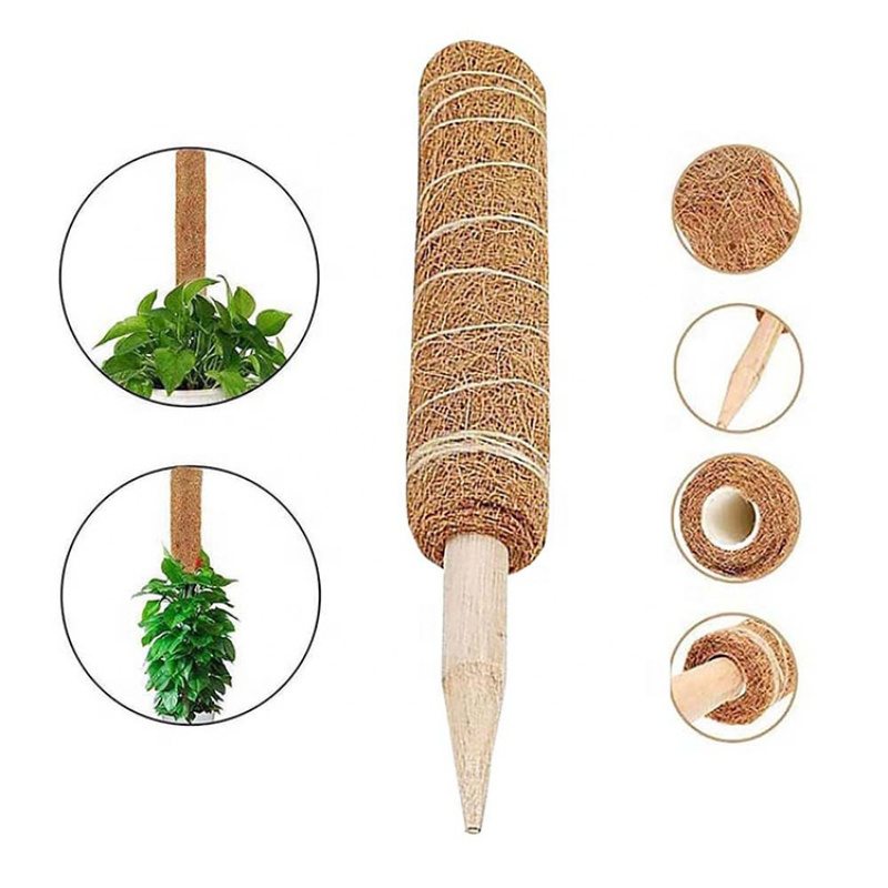 Plant Support Coir Pole Plants Climbing Support Extension Palm Vines Stick Indoor Balcony Garden Courtyard Flower Decor