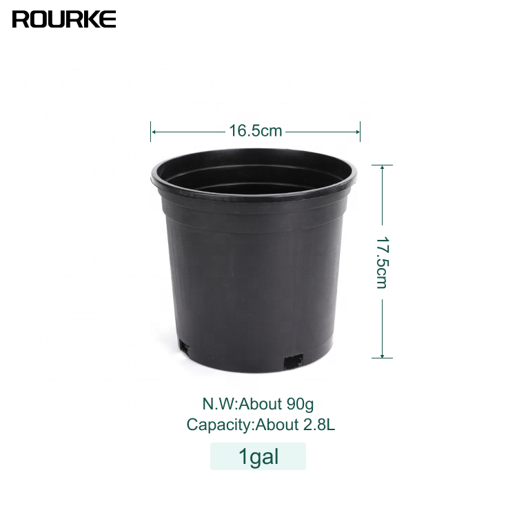 Best Price 1,2,3,5,7,10,15,20 Gallon Quality Black Gallon Nursery Plastic Flower Pot