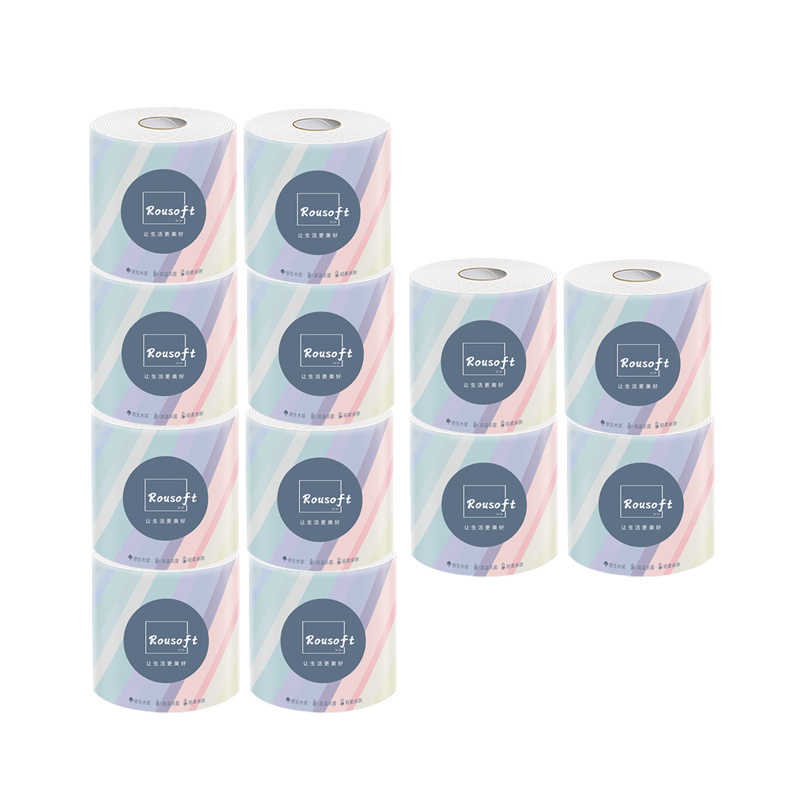 Factory Directly Sale 6 Ply Eco Friendly Custom 48 Rolls Make Your Own Logo Bathroom Toilet Tissue Paper