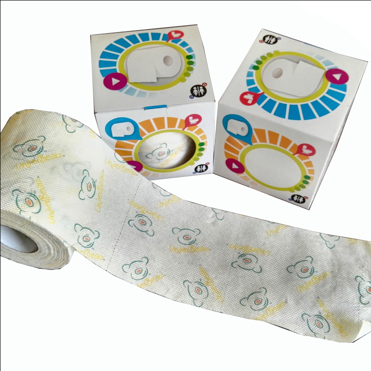 Printed Color Toilet Paper Bathroom Tissue Roll Compressed Custom Design Printed Toilet Paper