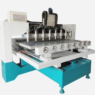 4 axis multi head 10 spindle woodworking machine 3d rotary wood carving cmc router