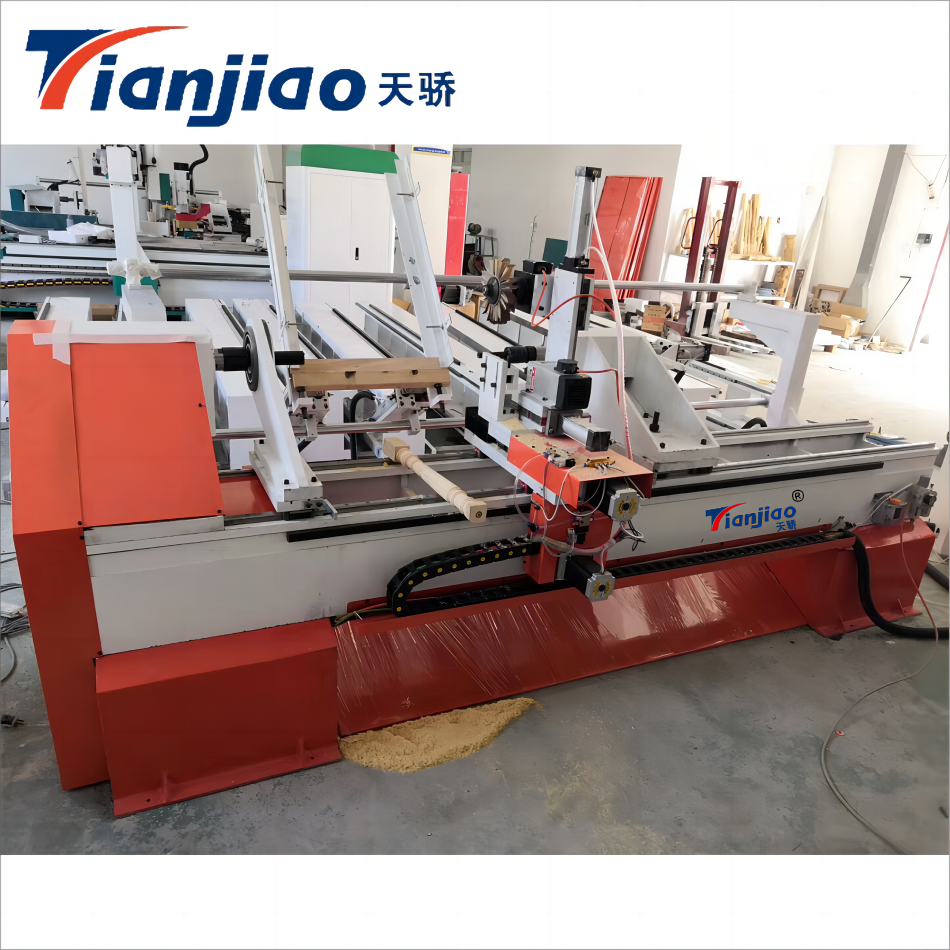 TJ-2030 Customized style  horizontal Auto Feeding large cnc wood lathe automatic for sale