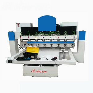 4 axis 3D cnc relief engraving router machine 8 rotary spindles