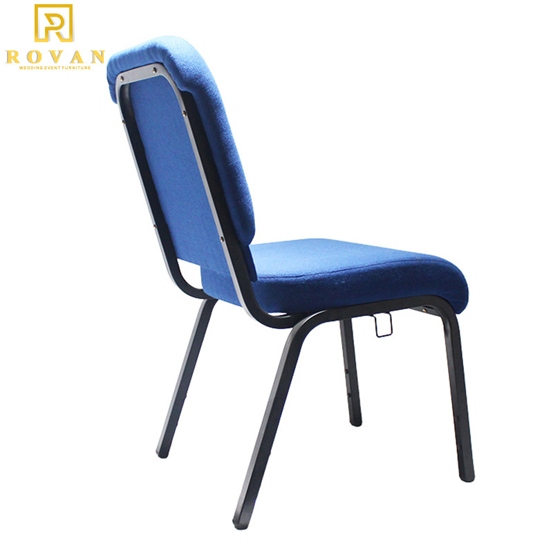 Useding Cheap metal church chair wholesale upholstered used auditorium rental wedding chairs for church