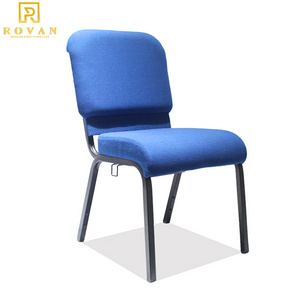 Useding Cheap metal church chair wholesale upholstered used auditorium rental wedding chairs for church