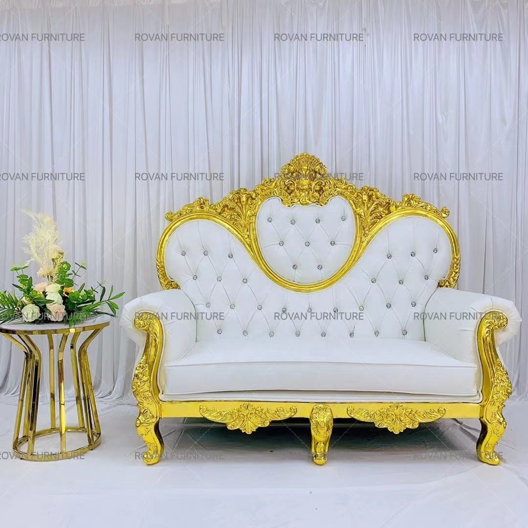 Royal Queen King throne chair rental cheaper  bride and groom chair for wedding white king throne bridal chair