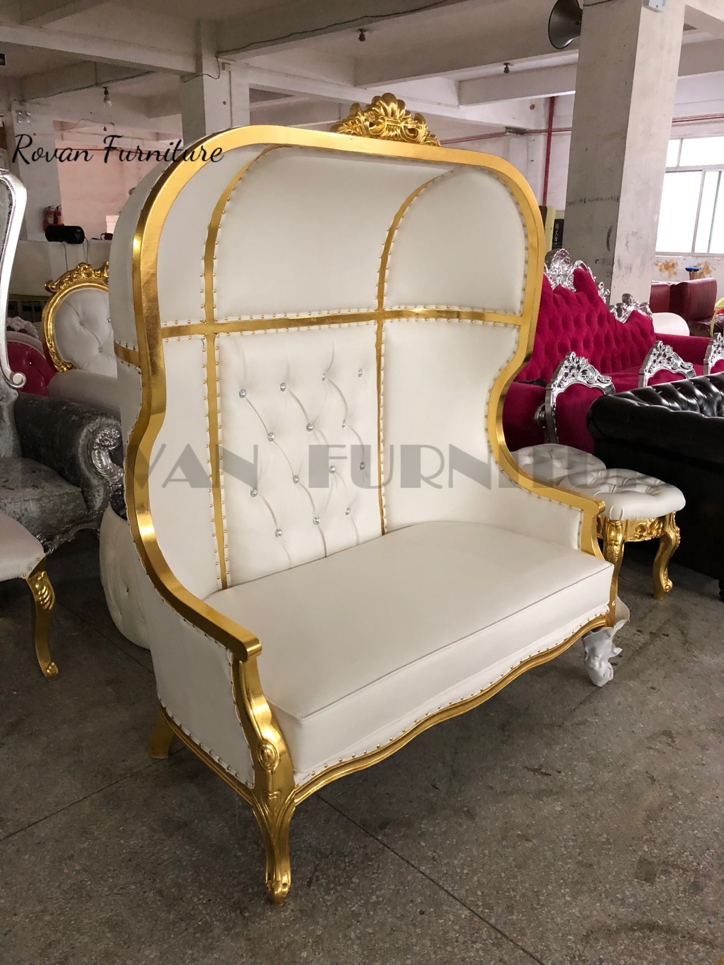 luxury furniture birdcage wedding banquet hotel party throne chair for bride and groom