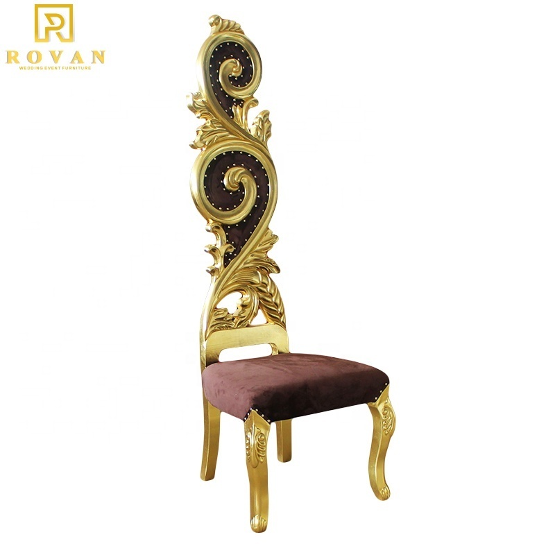 wholesale luxury spa gold throne chair royal cheap high back wooden king queen throne chair rental