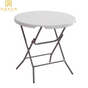 Wholesale Rovan furniture folding plastic table hdpe round table used for wedding