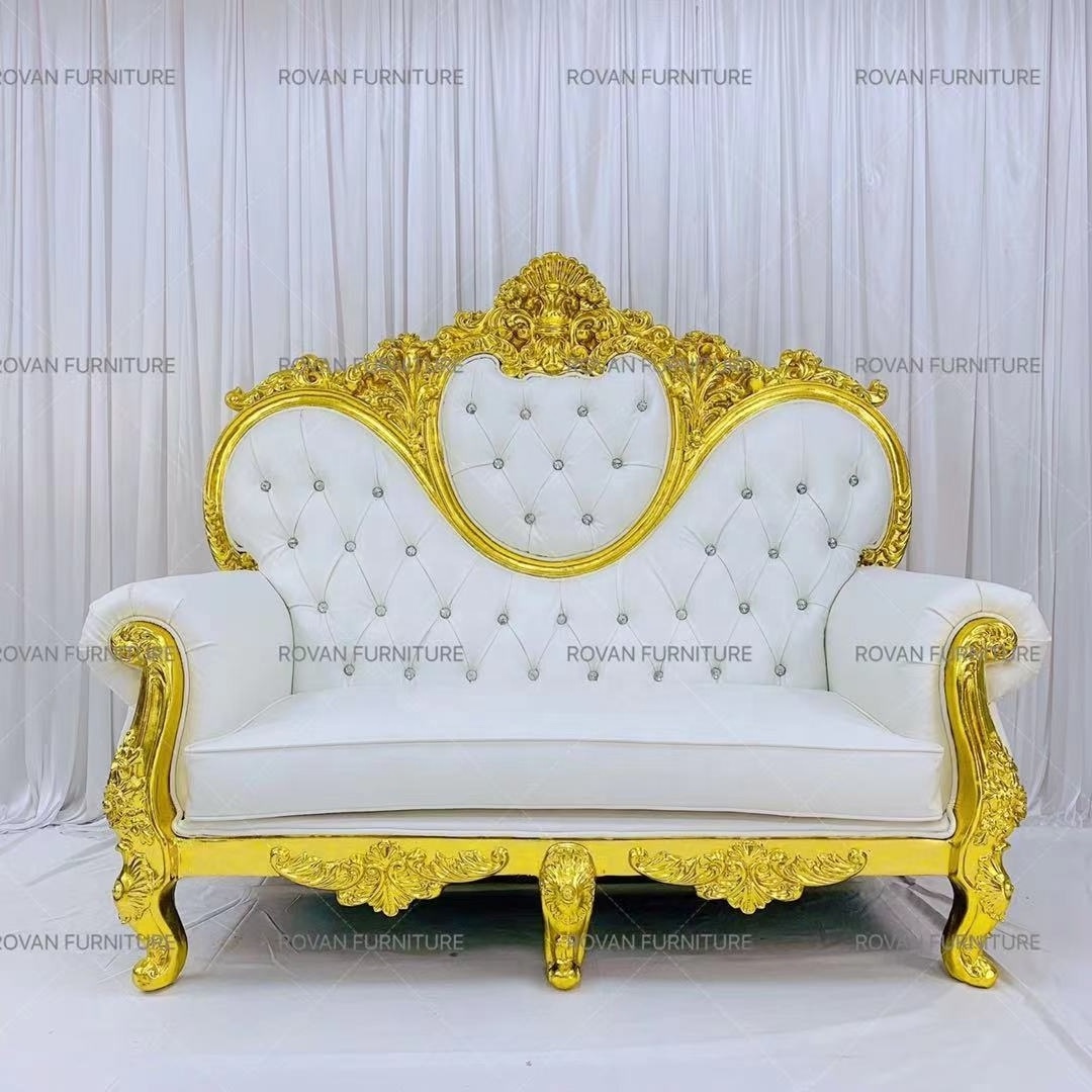 Royal Queen King throne chair rental cheaper  bride and groom chair for wedding white king throne bridal chair