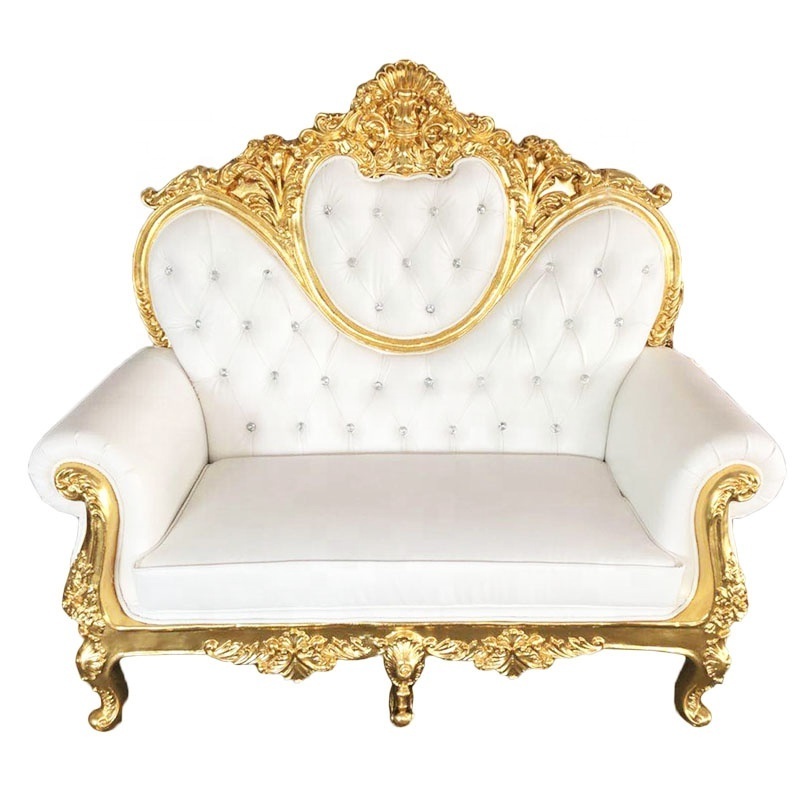 Royal Queen King throne chair rental cheaper  bride and groom chair for wedding white king throne bridal chair