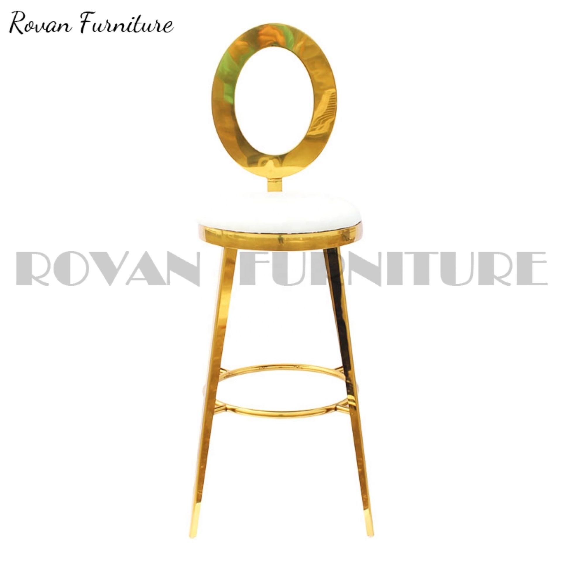 High kitchen bar stools chair Gold cheap used bar stools for kitchen modern