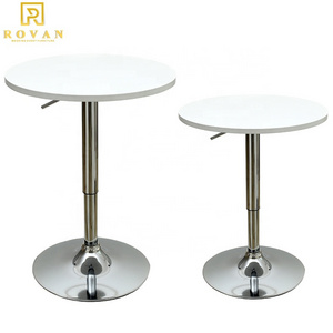 Wholesale Cheaper Adjustable Coffee Dining Table Bar Cocktail Table for Sale Wedding Event Modern Commercial Furniture 15kgs/pcs