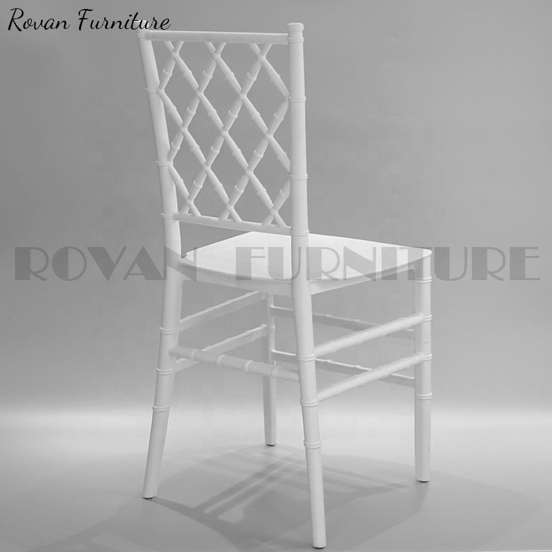 Factory Plastic Resin mesh  Chiavari Chair Gridding Monoblock Tifany Dining Chairs Dining High Quality Resin Clear Tiffany Chair