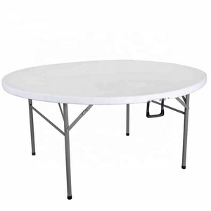 Plastic Folding Table Outdoor Wedding  6 Ft Table Chairs Round Used for Banquet Dining Modern Plastic Table