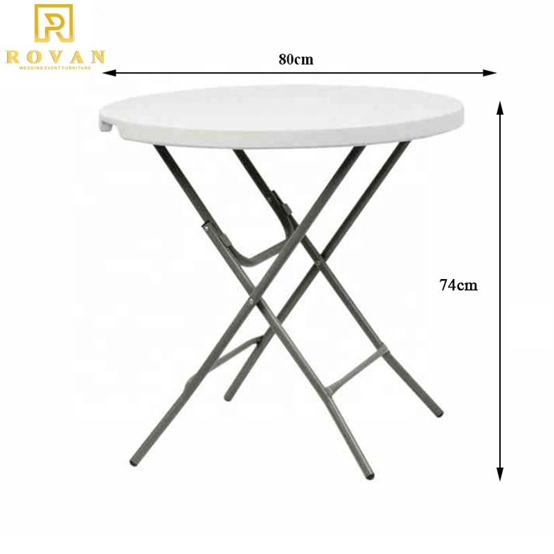 Wholesale Rovan furniture folding plastic table hdpe round table used for wedding