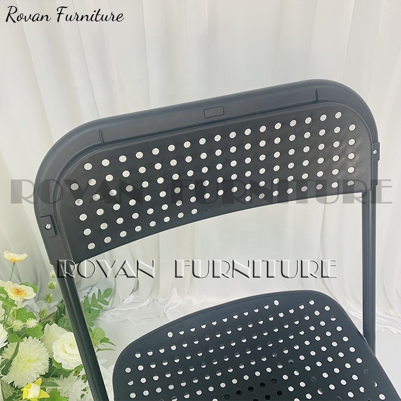 wholesale small foldable outdoor black wimbledon resin target folding chairs for events wedding party used for events for rent