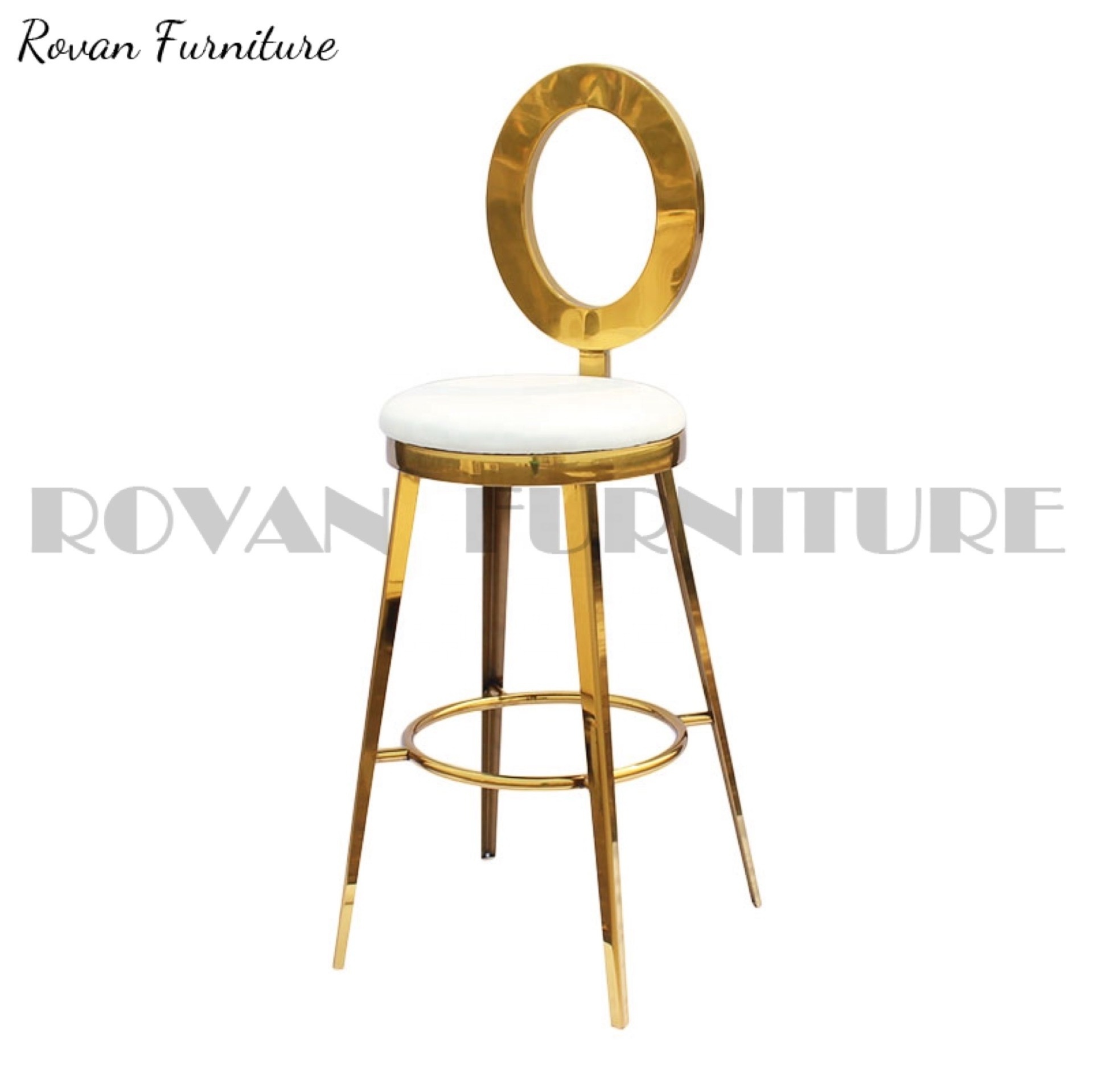 High kitchen bar stools chair Gold cheap used bar stools for kitchen modern