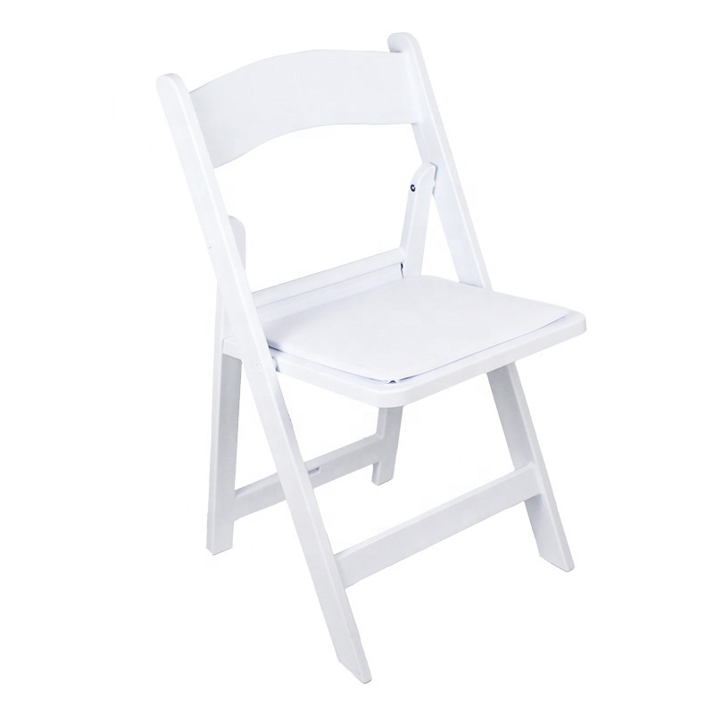 Top quality wholesale foldable chair  wedding event plastic wimbledon garden chairs white resin folding chair outdoor