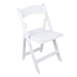 Top quality wholesale foldable chair  wedding event plastic wimbledon garden chairs white resin folding chair outdoor