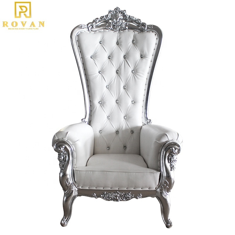 king and queen high back cheaper pink king sliver throne chairs high back royal luxury wedding chair for groom and bride