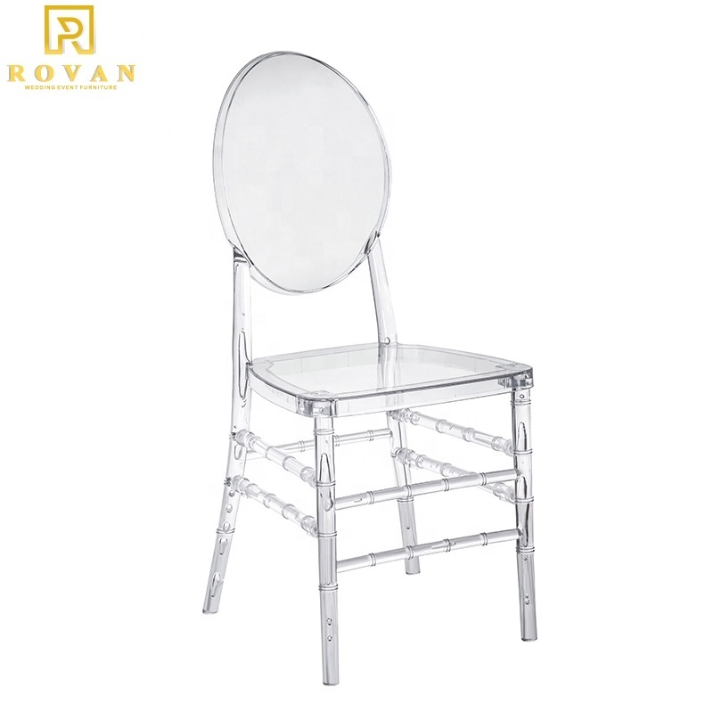 Rovan Furniture Crystal French Louis Chair Ghost Chairs Clear Plastic Polycarbonate Tiffany Resin Chiavari Event Rental Acrylic