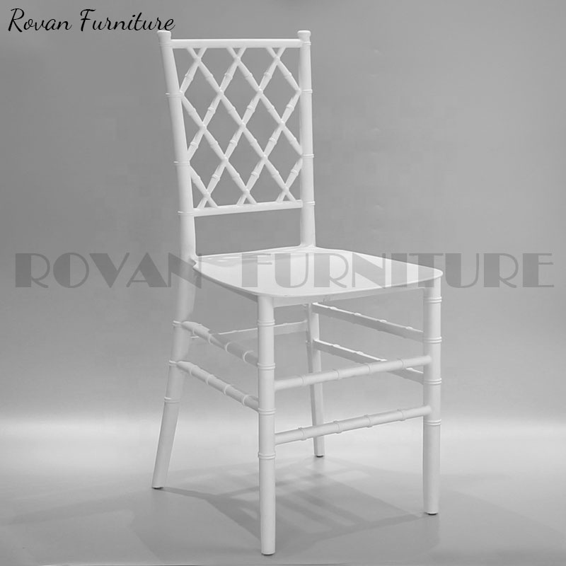 Factory Plastic Resin mesh  Chiavari Chair Gridding Monoblock Tifany Dining Chairs Dining High Quality Resin Clear Tiffany Chair