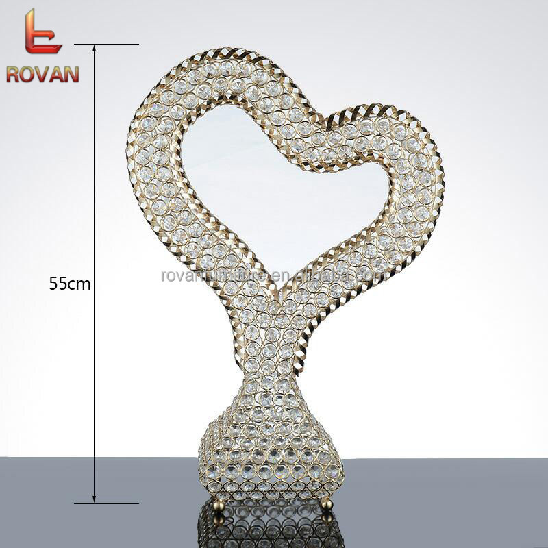 Love Shape Crystal Centerpieces wedding Table Decorations