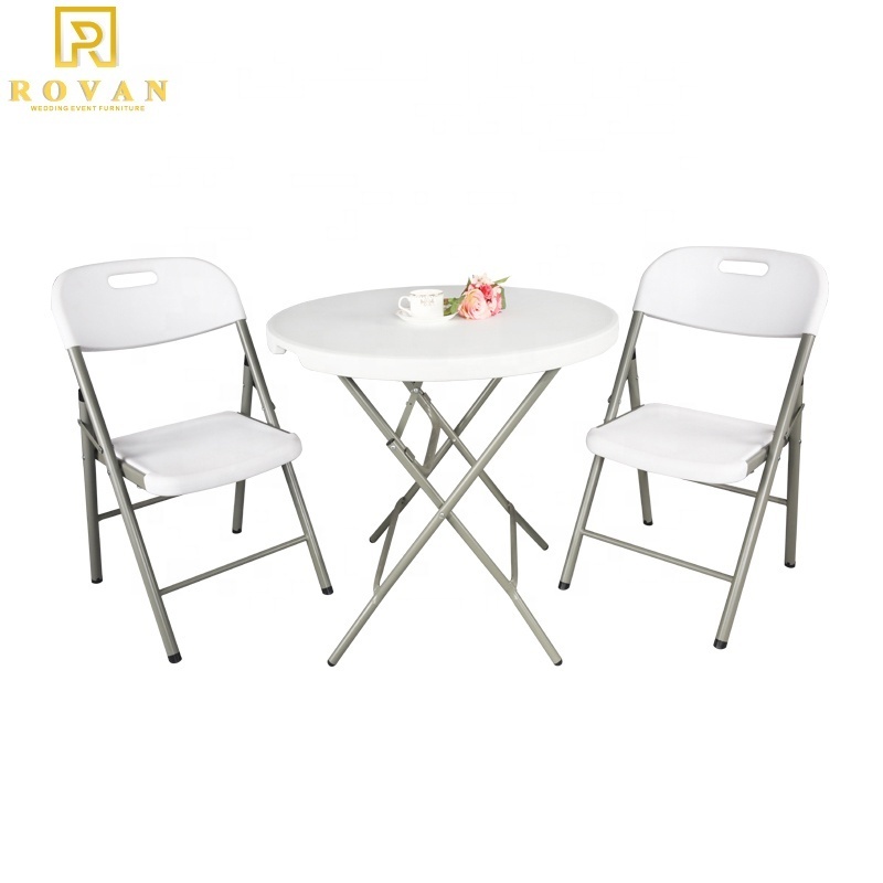 Wholesale Rovan furniture folding plastic table hdpe round table used for wedding