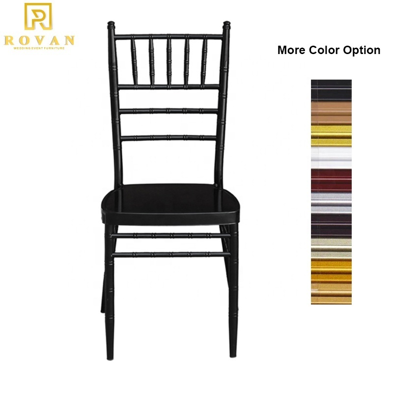 601 Metal chiavari chair wholesale wedding chair stackable gold tiffany chair