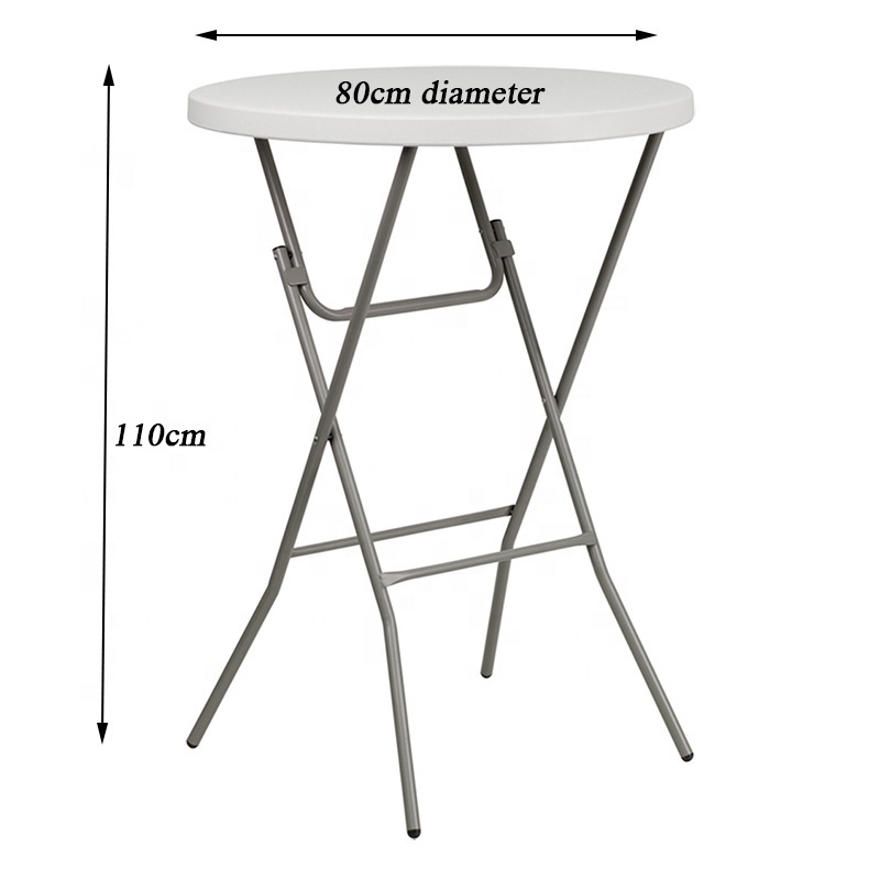 Wholesale popular style Rovan furniture folding plastic table hdpe round table used for wedding