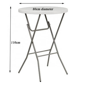 Wholesale popular style Rovan furniture folding plastic table hdpe round table used for wedding