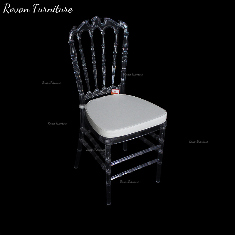 Cheaper price stackable wedding event clear chiavair crown royal chair for sale