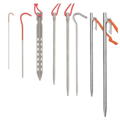 Titanium tent stakes Solid Strong Titanium Alloy Beach Gravel Titanium Tent Nails Camping Accessories