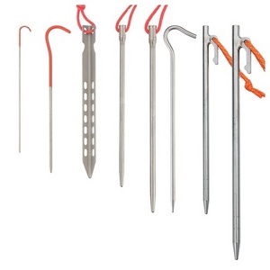 Titanium tent stakes Solid Strong Titanium Alloy Beach Gravel Titanium Tent Nails Camping Accessories