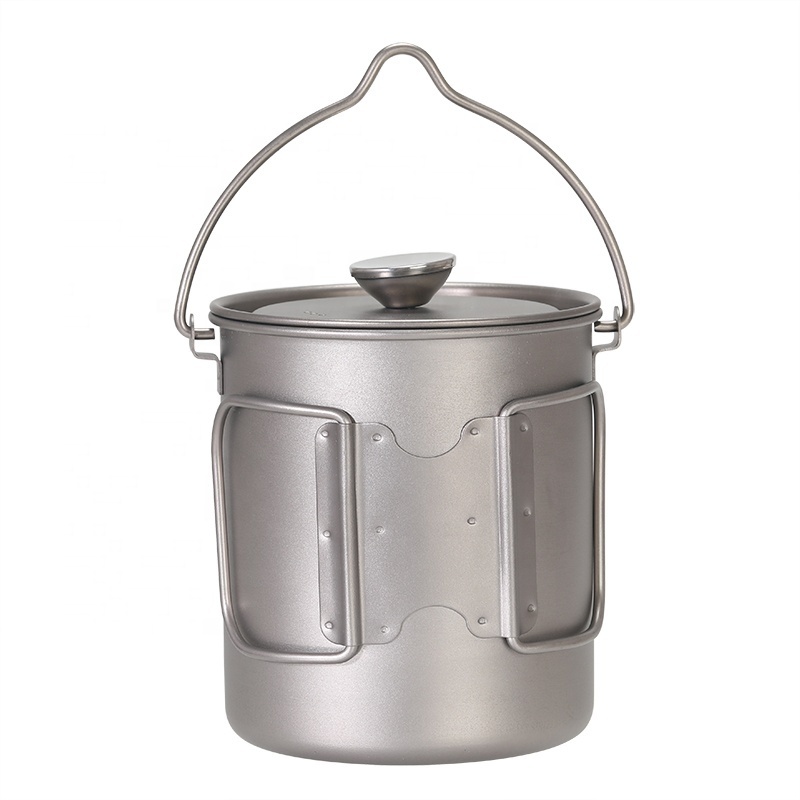 Outdoor Camping French Press Pot Campfire Outdoor Barbecue Camping Titanium Coffee Cup Mug