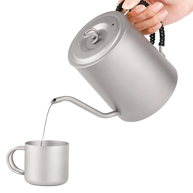 Portable Kettle Water Pot Teapot Coffee Pot Tableware Cookware Outdoor Camping Hiking Picnic Water Pot