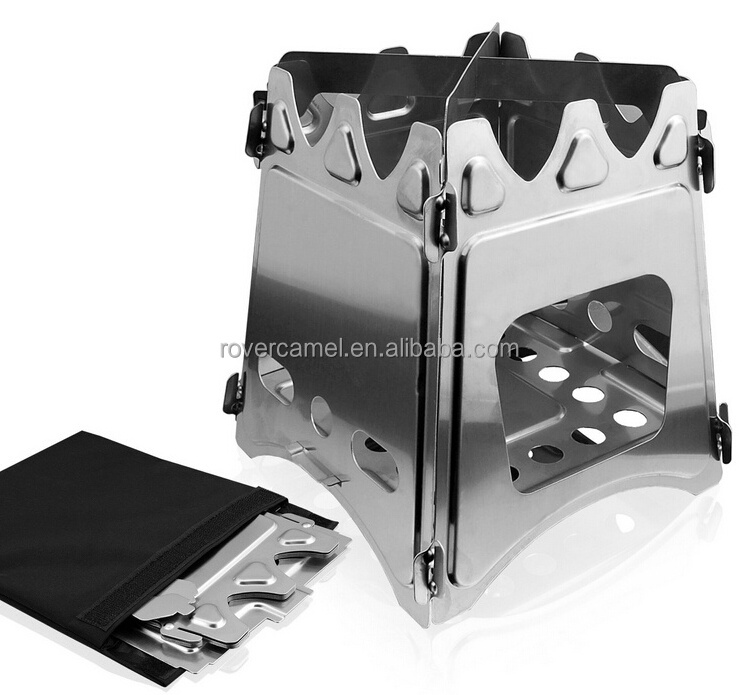 Camping Stove Outdoor Equipment Portable Wood Stove Camping Stainless Steel Stove