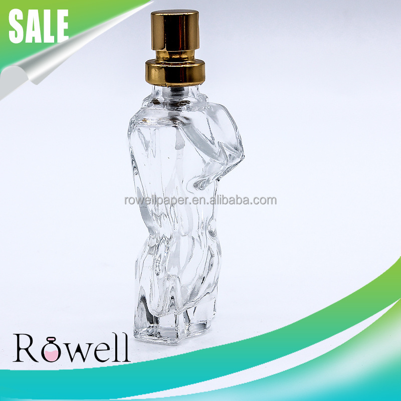 unique women body shape perfume glass bottle 15ml empty fragrance bottle with sprayer