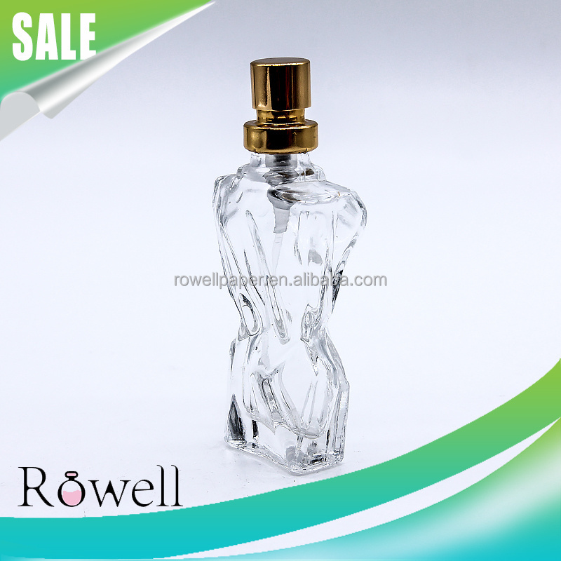 unique women body shape perfume glass bottle 15ml empty fragrance bottle with sprayer