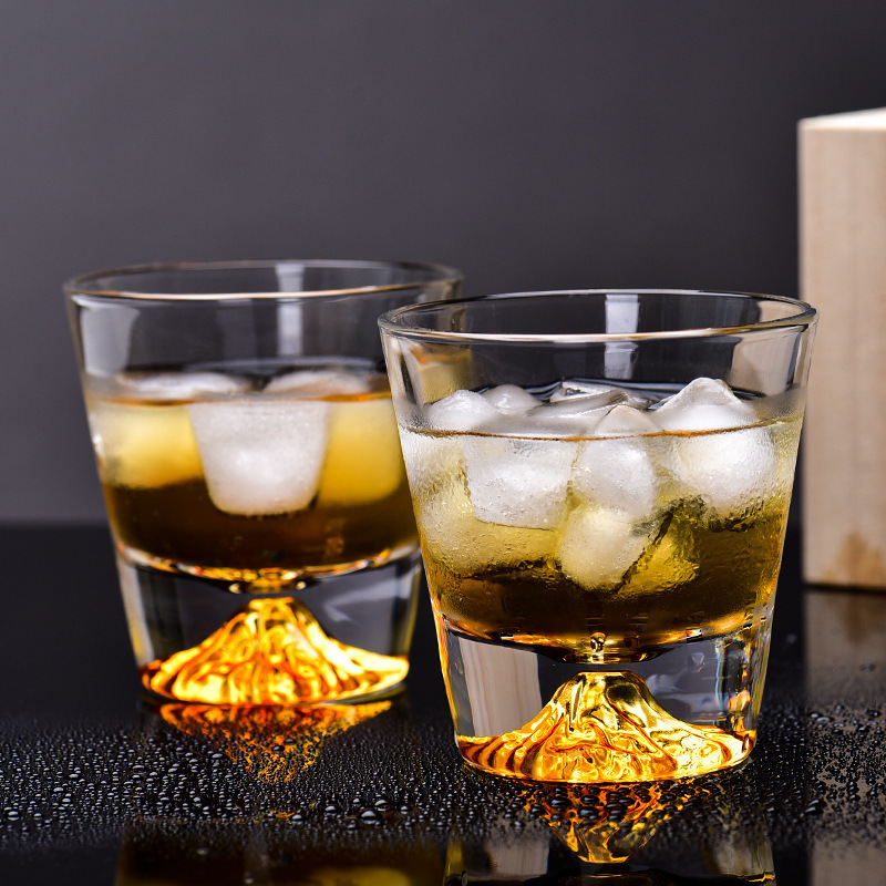 Crystal Whiskey Glasses Old Fashioned Glasses Set of 2 In Gift Box Premium Rocks Style Glassware for Drinking Whiskey