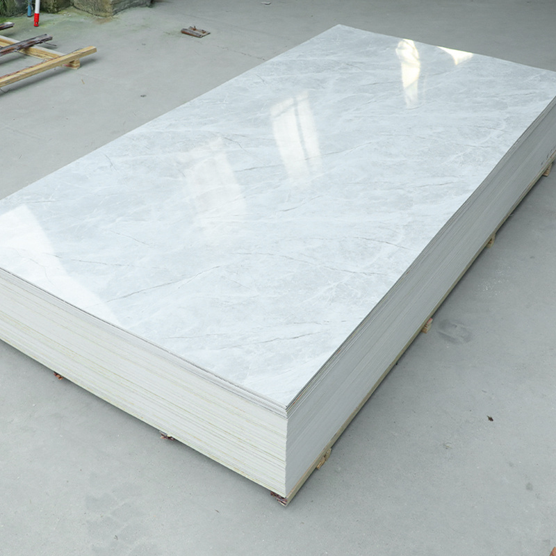 High Quality 1220*2440*5Mm Uv Marble Plastic Sheet 3Mm 4X8 Uv Pvc Marble Alternative Wall Panel For Wall Decorative