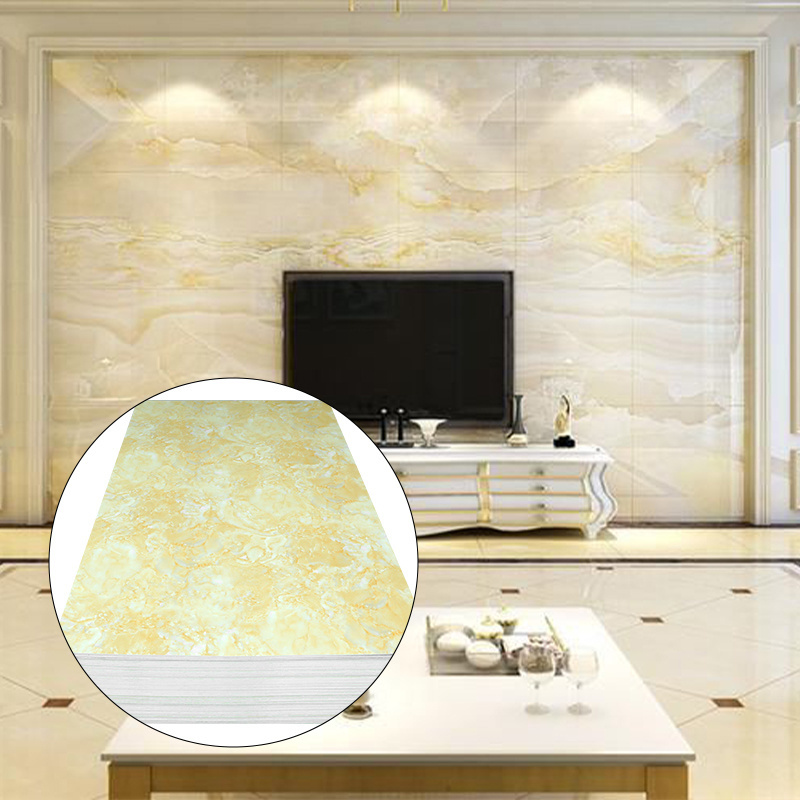 Plastic Waterproof False Stone Panels 4X8 Pvc Marble Uv Wall Panels For Interior