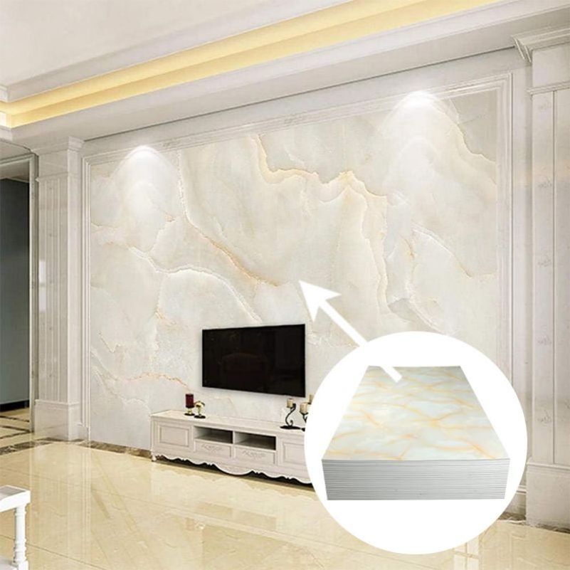 hot selling customized marble sticker pvc wall paper for indoor decor