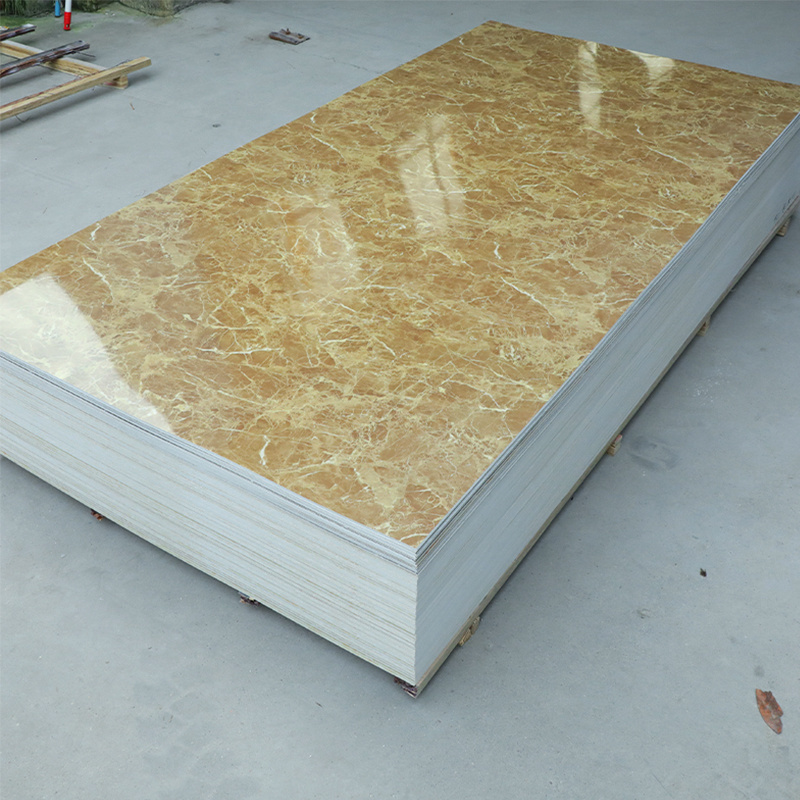 High Quality 1220*2440*5Mm Uv Marble Plastic Sheet 3Mm 4X8 Uv Pvc Marble Alternative Wall Panel For Wall Decorative