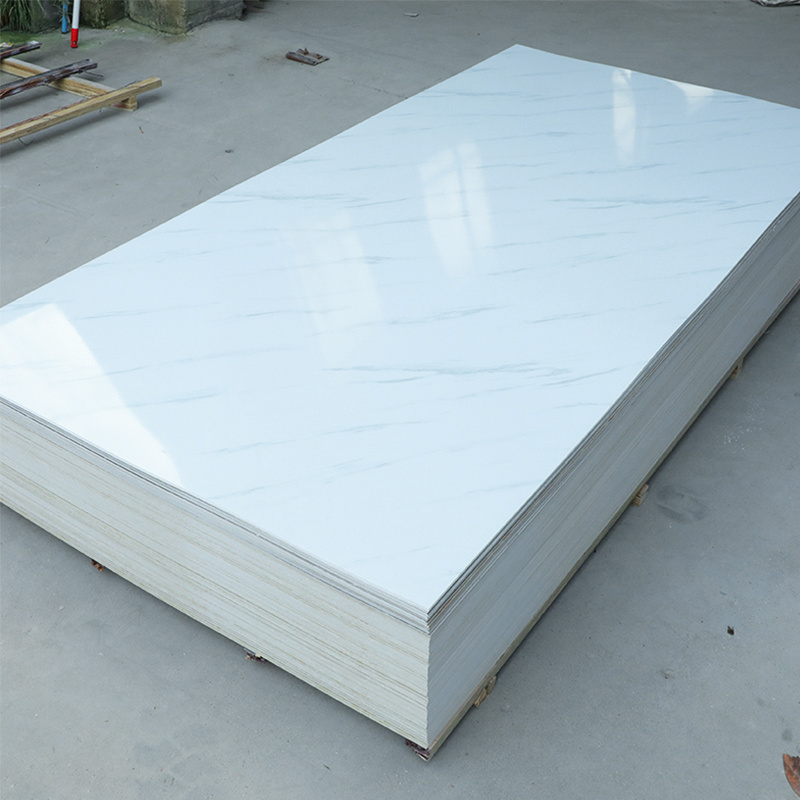 High Quality 1220*2440*5Mm Uv Marble Plastic Sheet 3Mm 4X8 Uv Pvc Marble Alternative Wall Panel For Wall Decorative