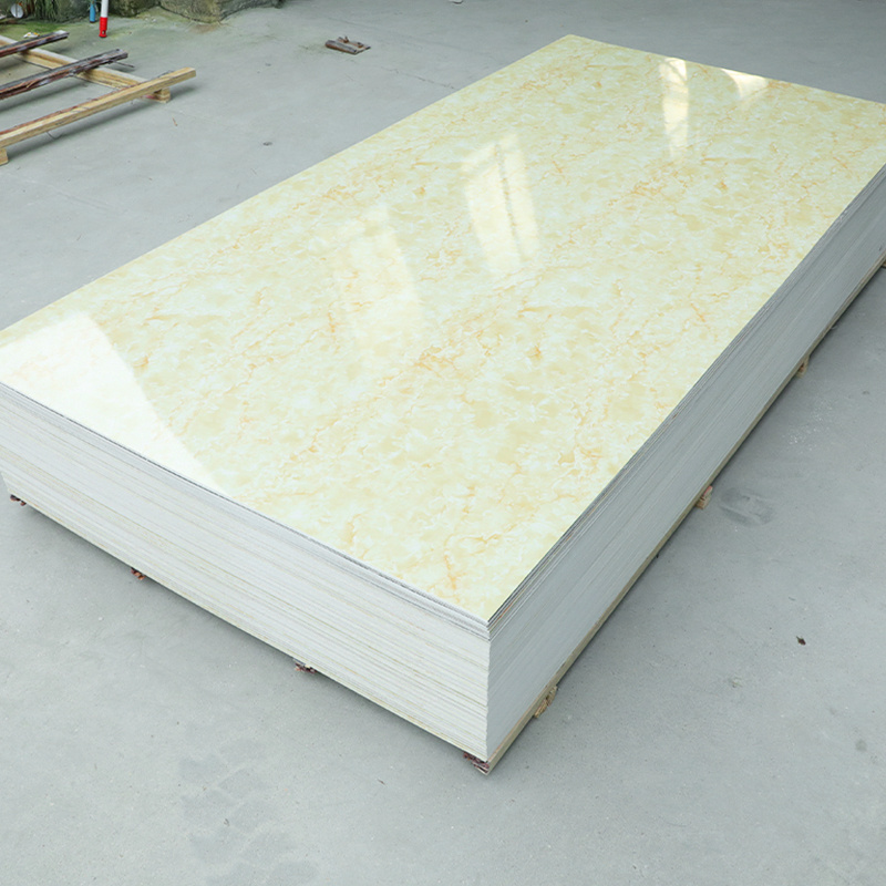 High Quality 1220*2440*5Mm Uv Marble Plastic Sheet 3Mm 4X8 Uv Pvc Marble Alternative Wall Panel For Wall Decorative