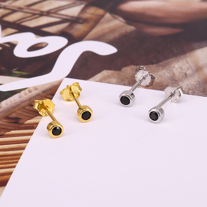 ROXI Fashion Solid 14K Gold Ball Earrings Studs Real 14K Yellow Gold Light Beads Ball Stud Earrings Wholesale