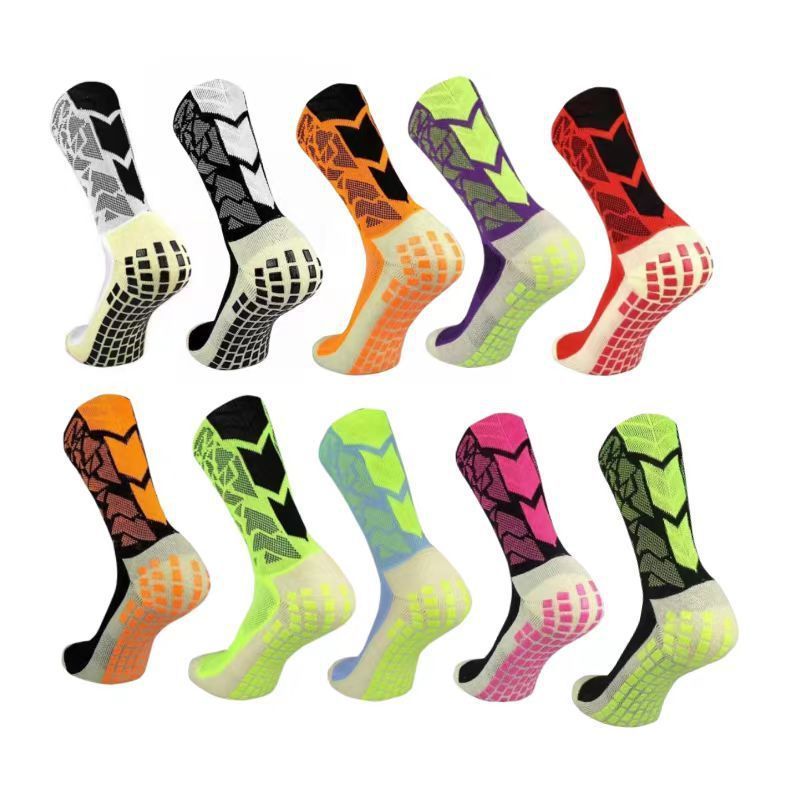 Wholesale Popular Grip Football Socks Custom Anti Slip Outdoor Adult Thickened Short Sport Soccer Socks