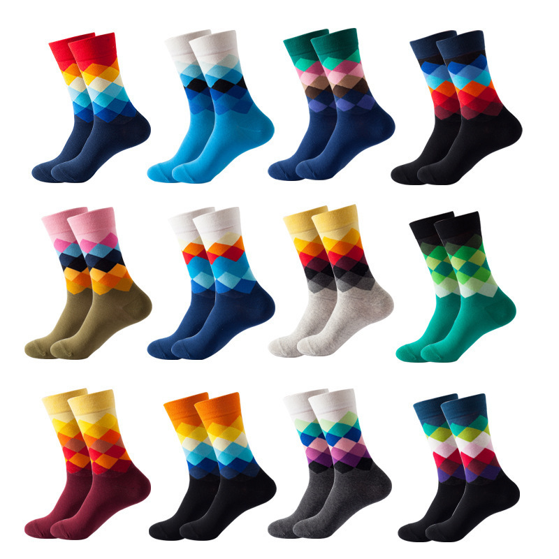 Bulk Wholesale Cheap Happy Socks Cotton Animal Fruit Printed Cute Dress Socks Crazy Funny Funky Women Men Novelty Crew Socks